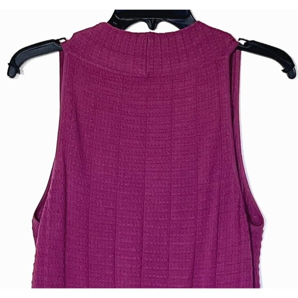 M MISSONI Magenta Purple V-Neck Sleeveless Knit Dress - Picture 10 of 11